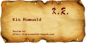Kis Romuald névjegykártya