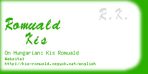 romuald kis business card